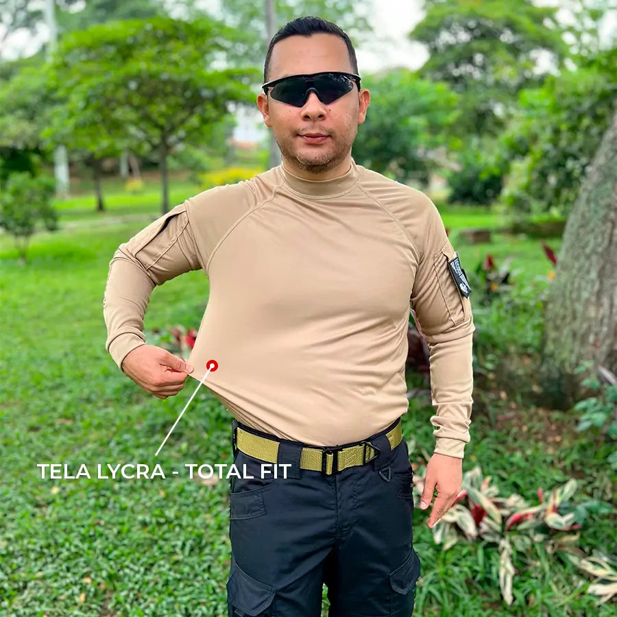 Buzo Tactico Licrado Beige