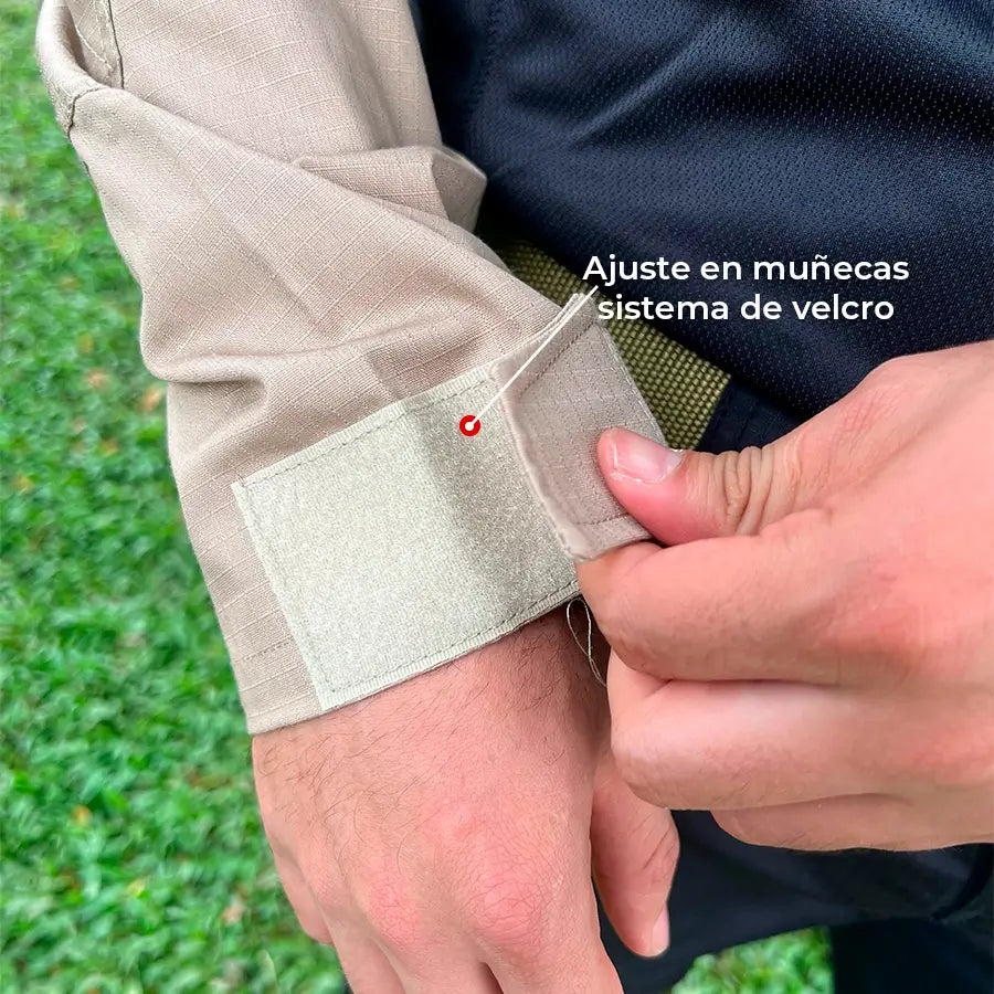 Buzo Tactico Combat Hibrido Negro Beige