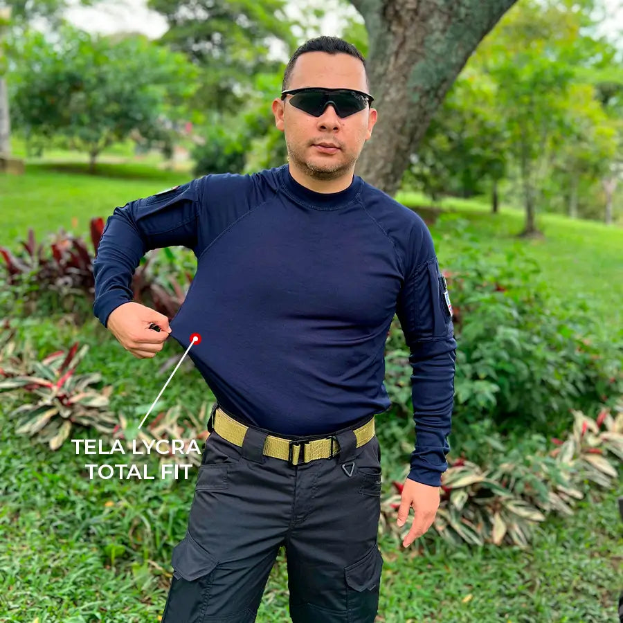 Buzo Tactico Licrado Azul