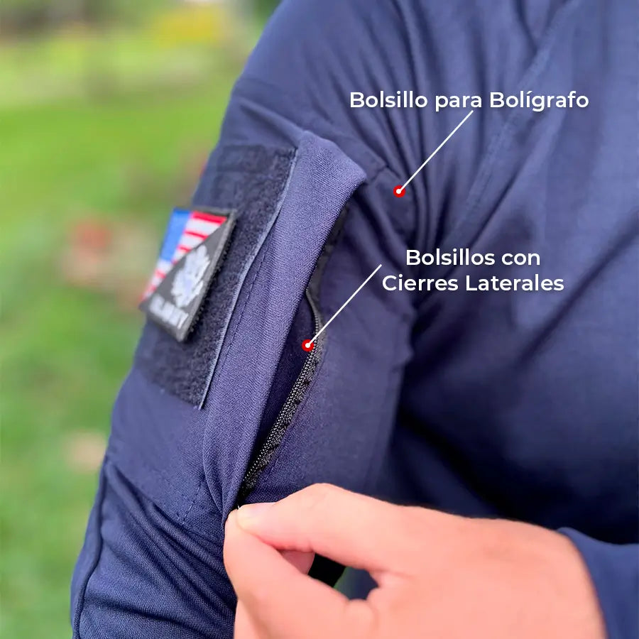 Buzo Tactico Licrado Azul