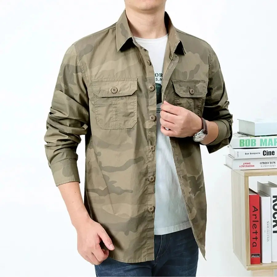 CAMISA EG0727 MULTICAM BEIGE