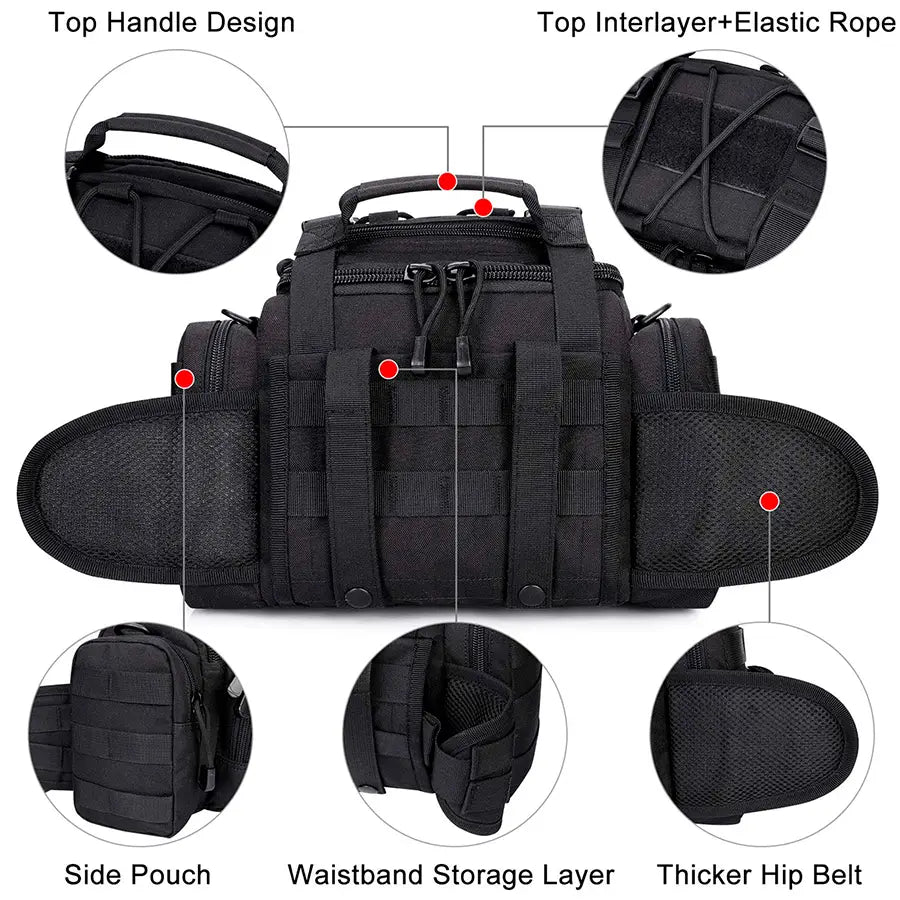 Canguro De Asalto Molle 13L Negro