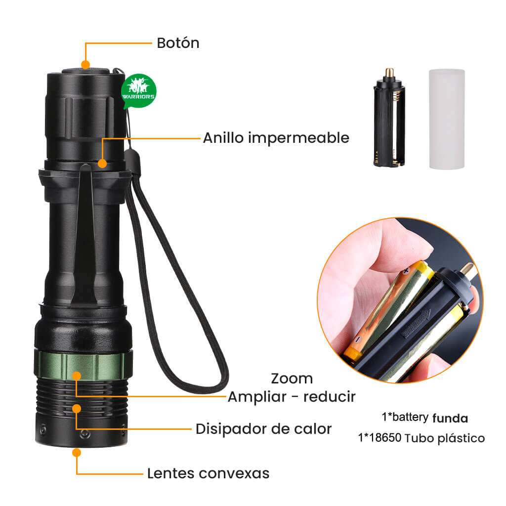 Linterna Tactica Oficial ET-PN-268