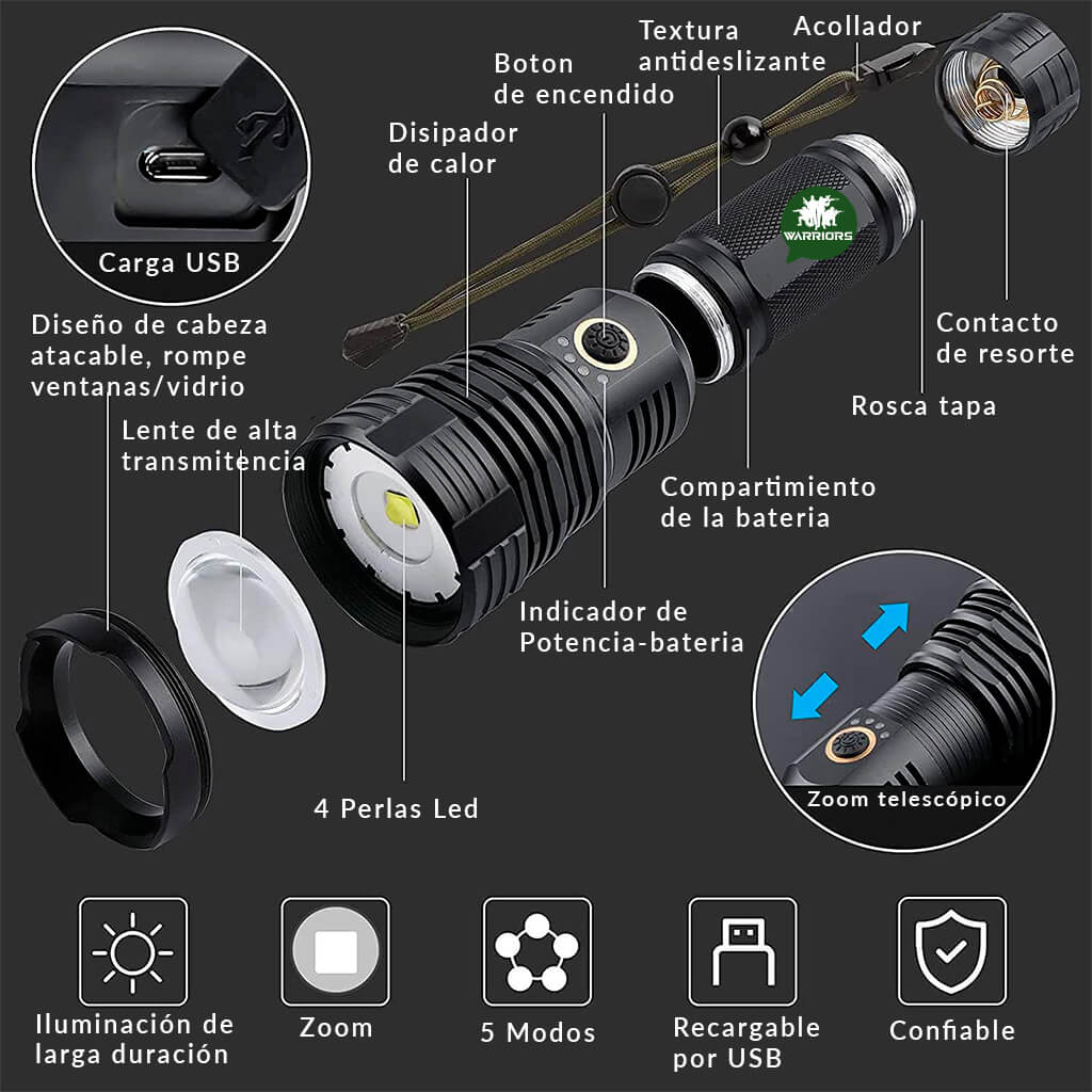 Linterna Tactica P50