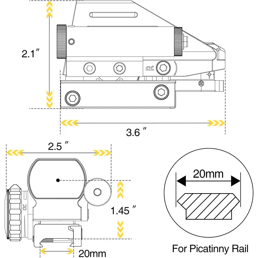 Mira Holografica Laser Verde OS0542