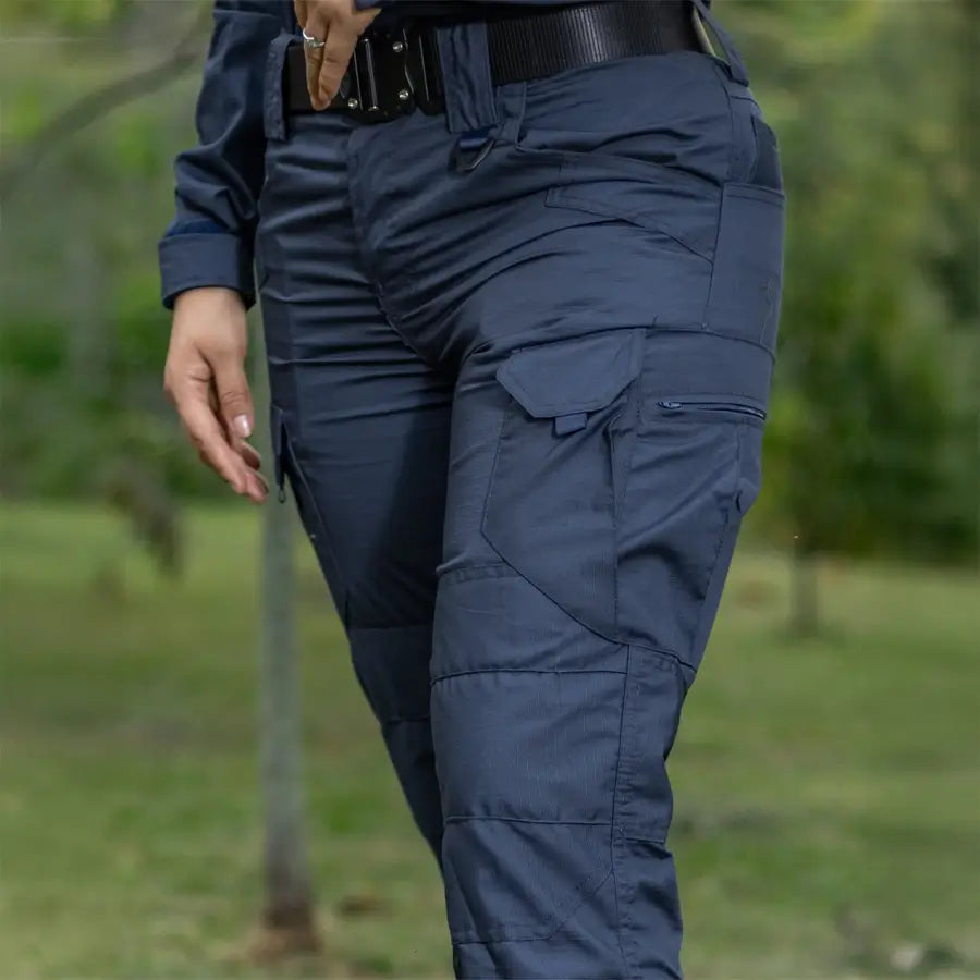 Pantalon Tactico Cargo 10 Bolsillos Azul