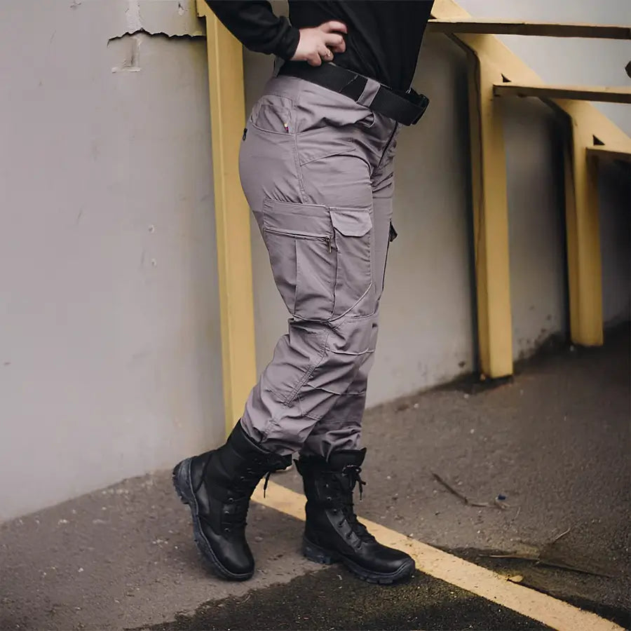 Pantalon Tactico Cargo 10 Bolsillos Gris