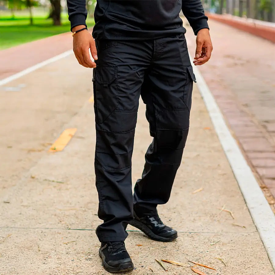 Pantalon Tactico Cargo 10 Bolsillos Negro