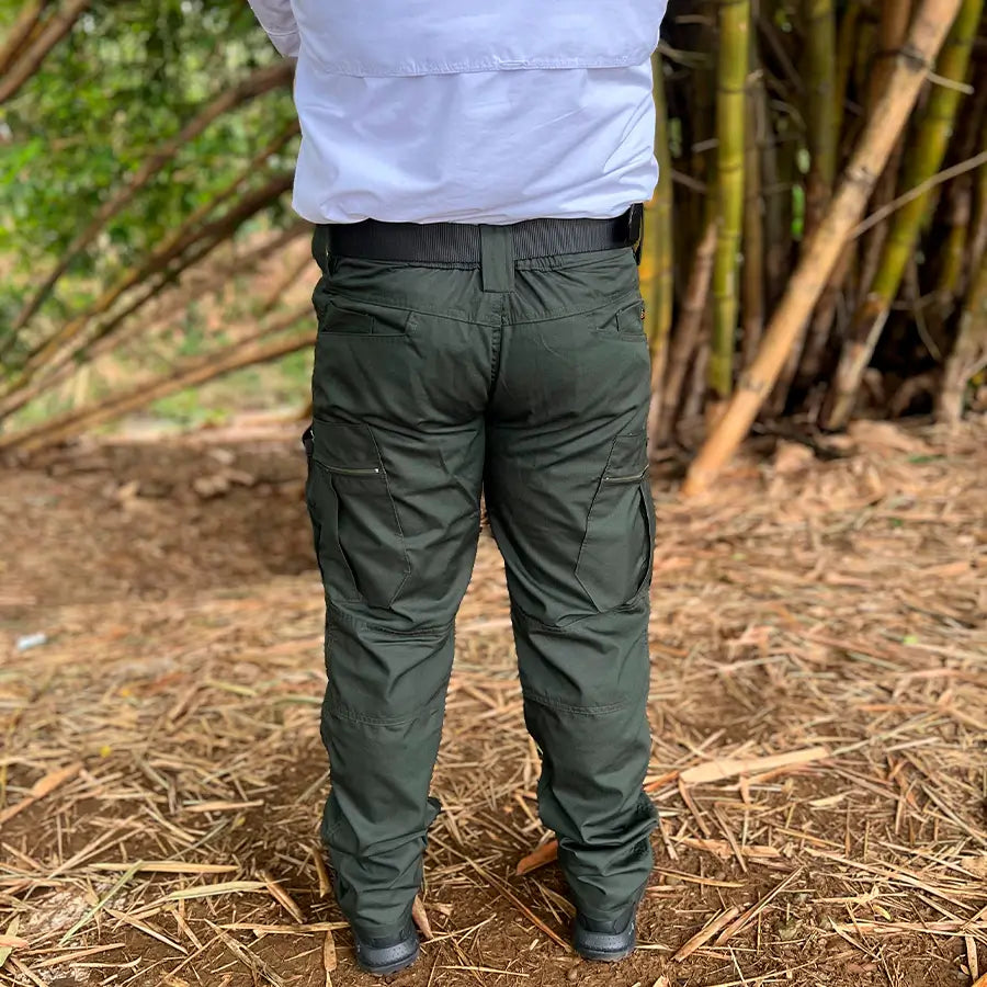 Pantalon Tactico Cargo 10 Bolsillos Verde