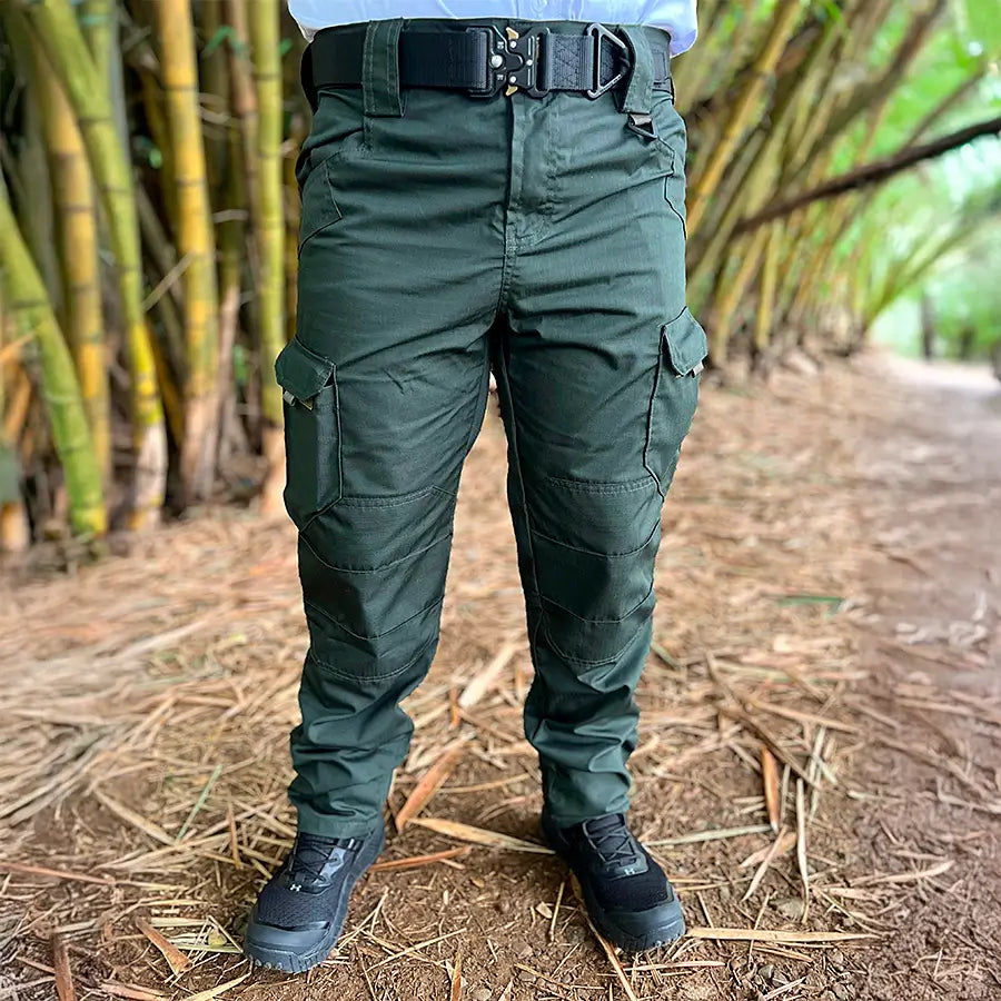 Pantalon Tactico Cargo 10 Bolsillos Verde