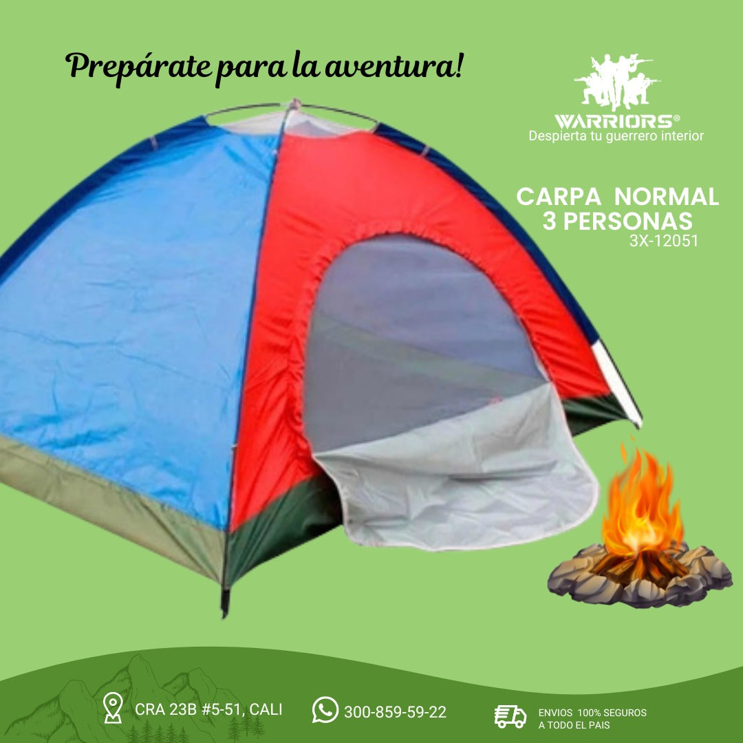 Carpa Camping para 4 Personas Colores Surtidos