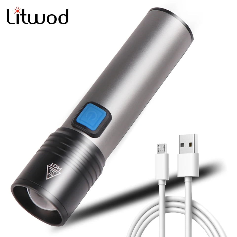 Linterna Aluminio Recargable UV K37