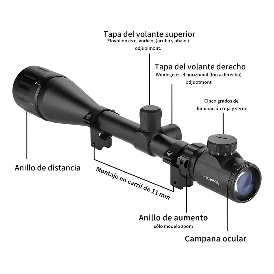 Mira 6-24x50 AOEG Monturas