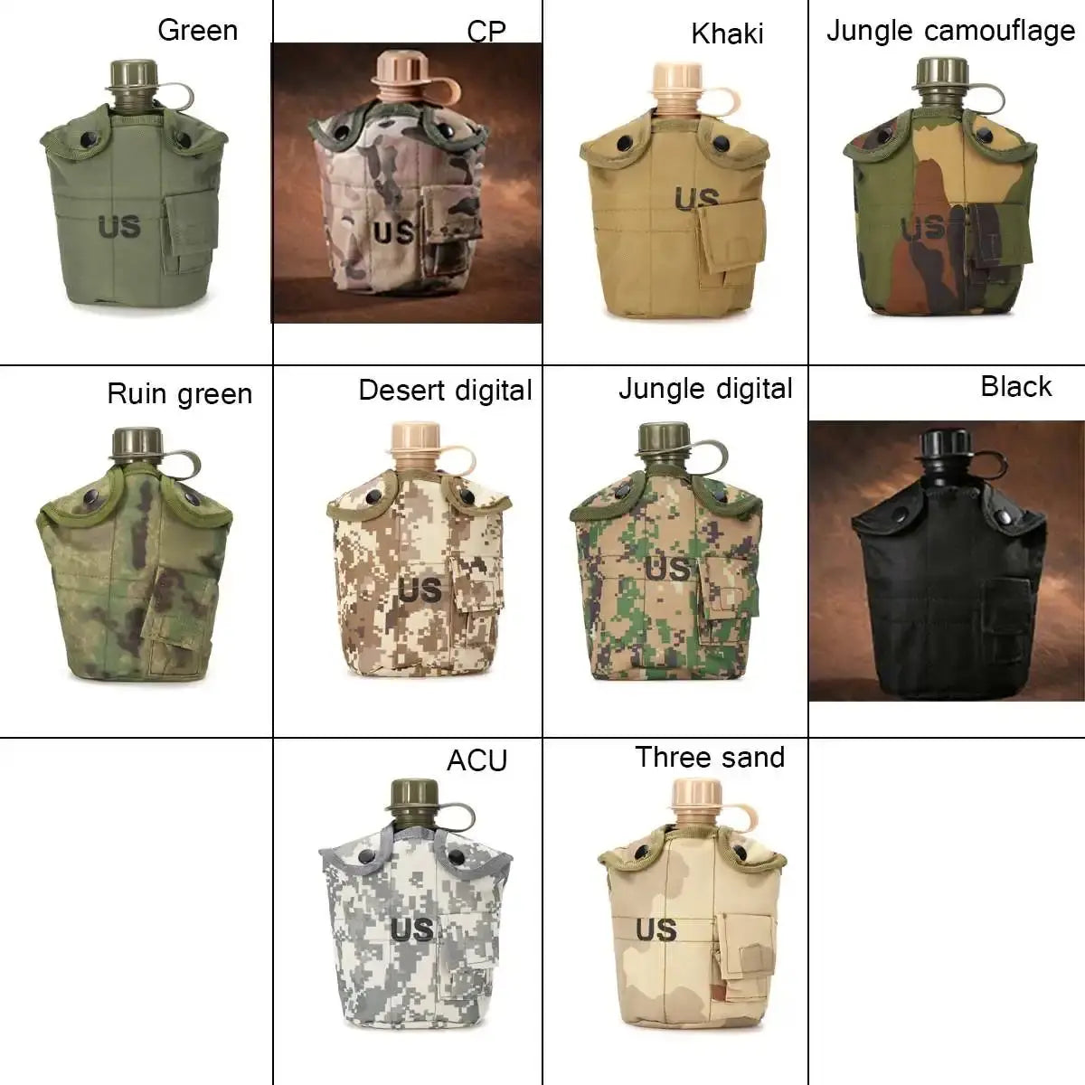 Cantimplora 3 Piezas Camuflado