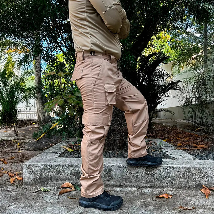 Pantalón Táctico Cargo 7 Bolsillos Beige
