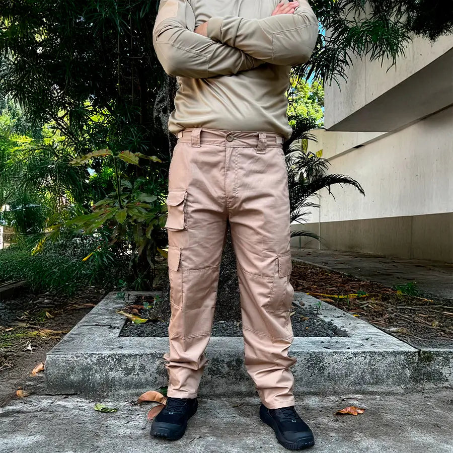 Pantalón Táctico Cargo 7 Bolsillos Beige