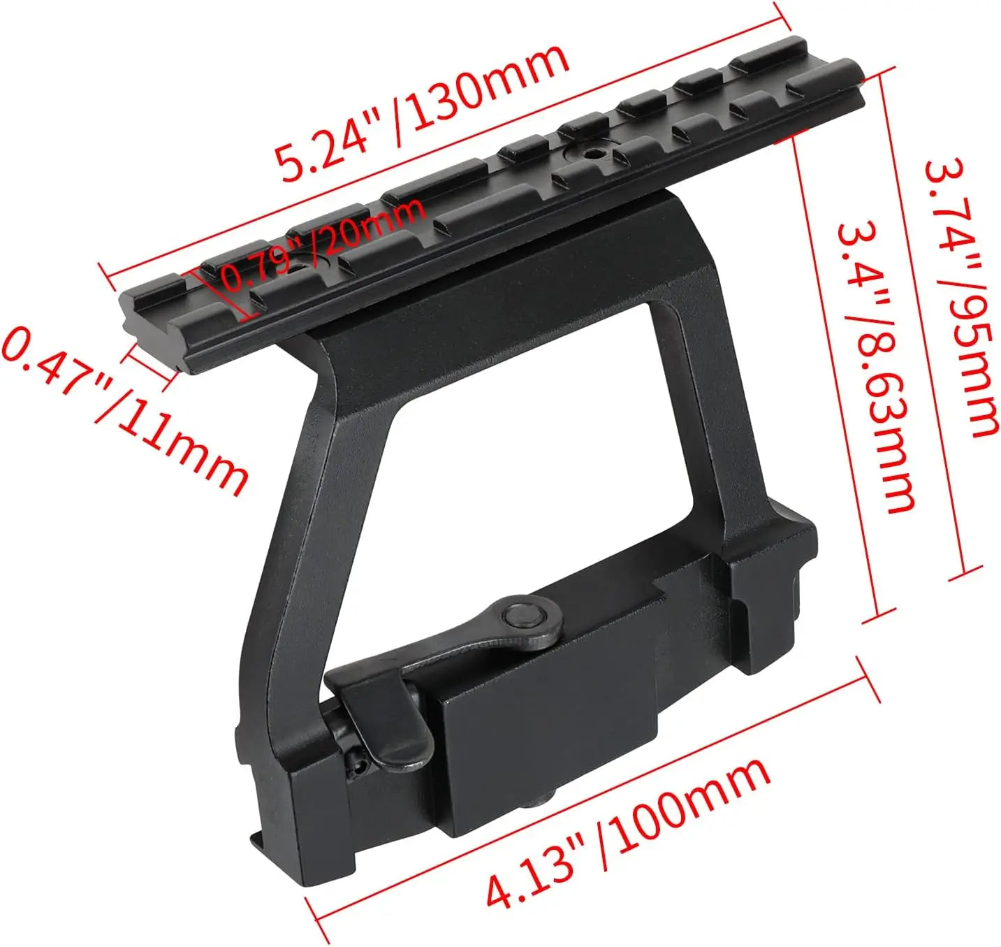 Riel Para AK47 13cm