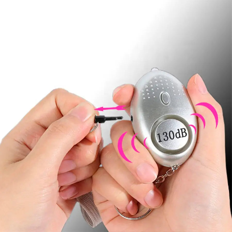 Alarma Personal Con Linterna Negro