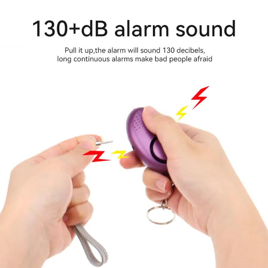 Alarma Personal Con Linterna Negro