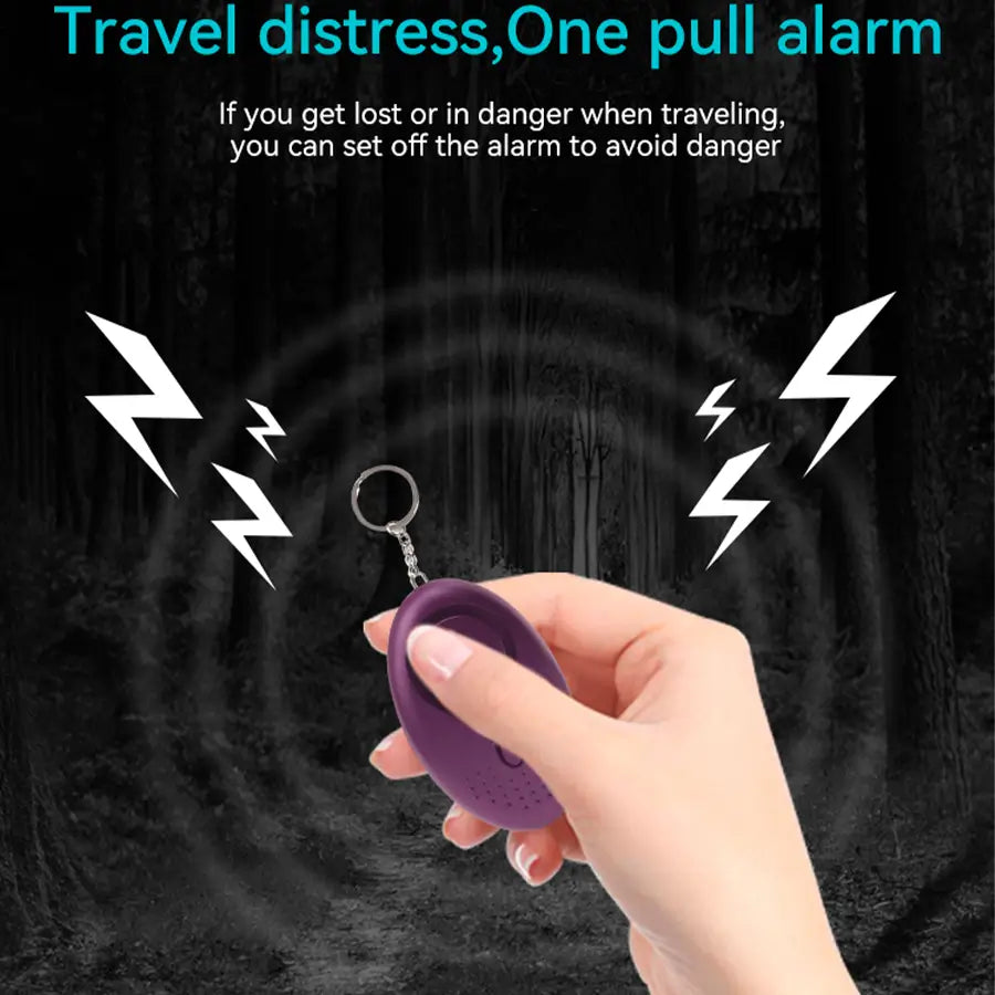 Alarma Personal Con Linterna Negro