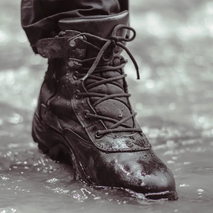 Bota Tenis Cremallera Caña Alta Negro