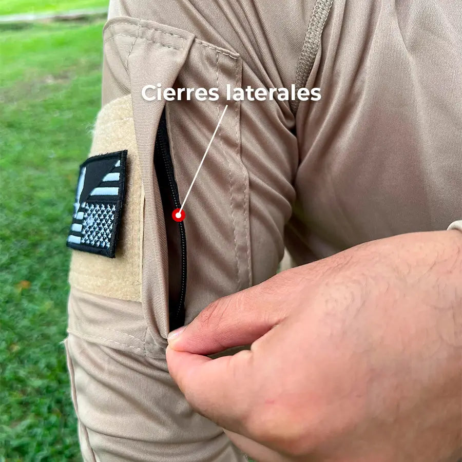Buzo Tactico Licrado Beige