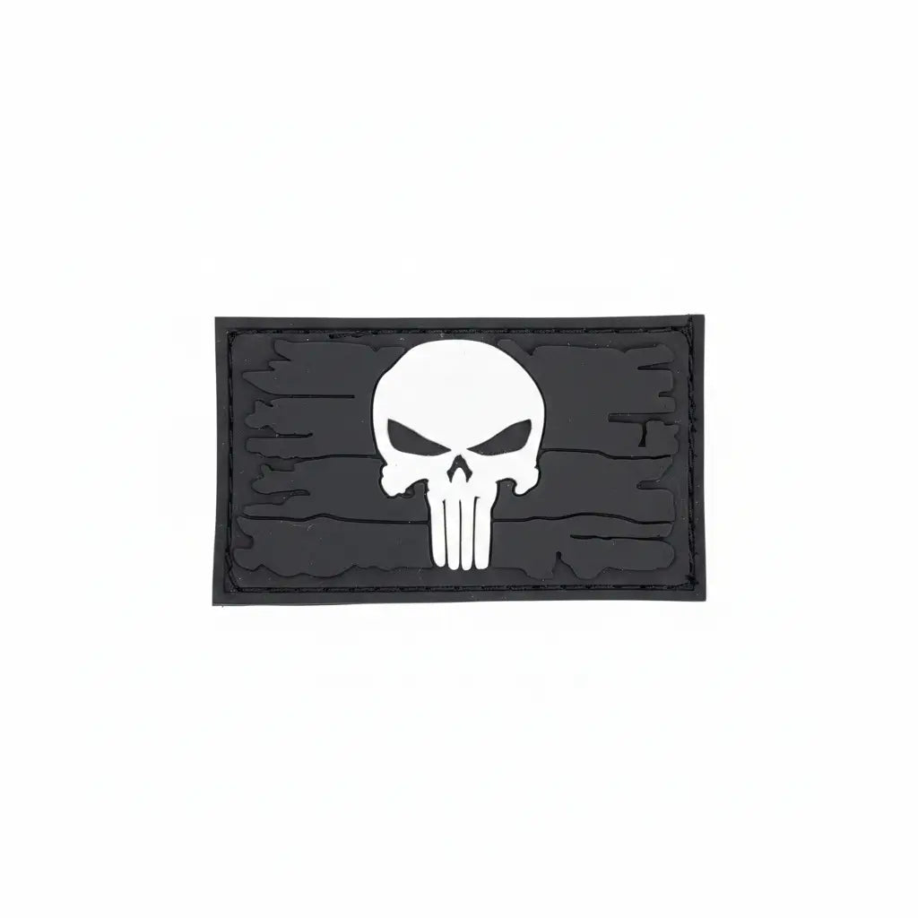 Parche PVC Bandera Punisher Blanco