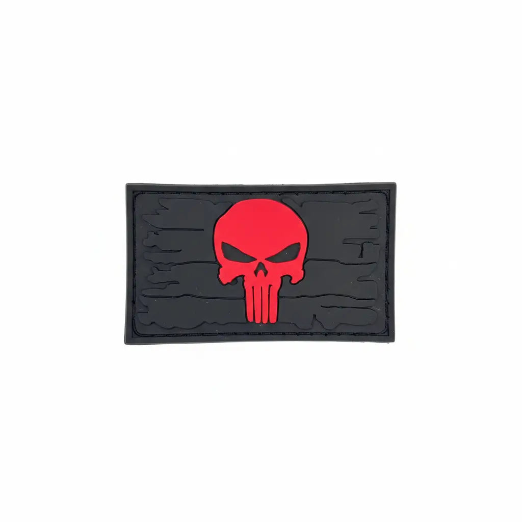 Parche PVC Bandera Punisher Rojo