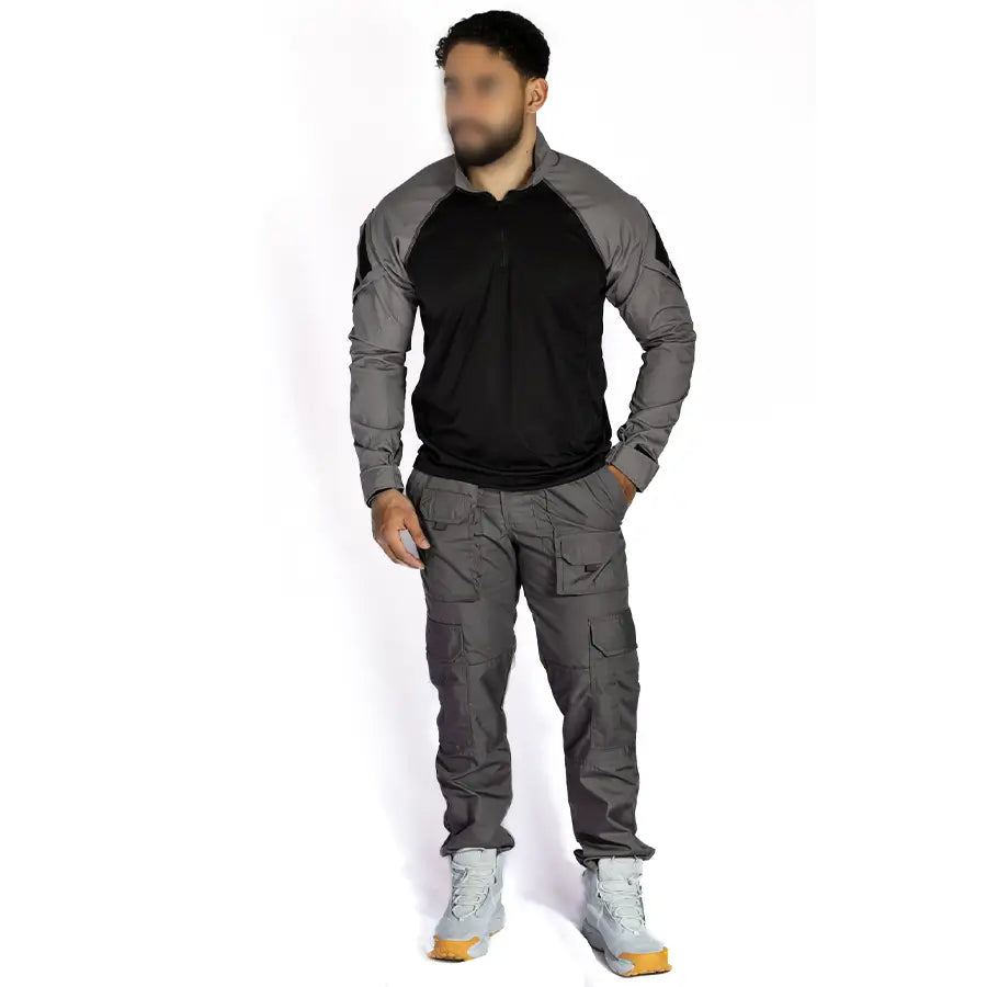 Pantalon Tactico Cargo 8 Bolsillos Gris Raton