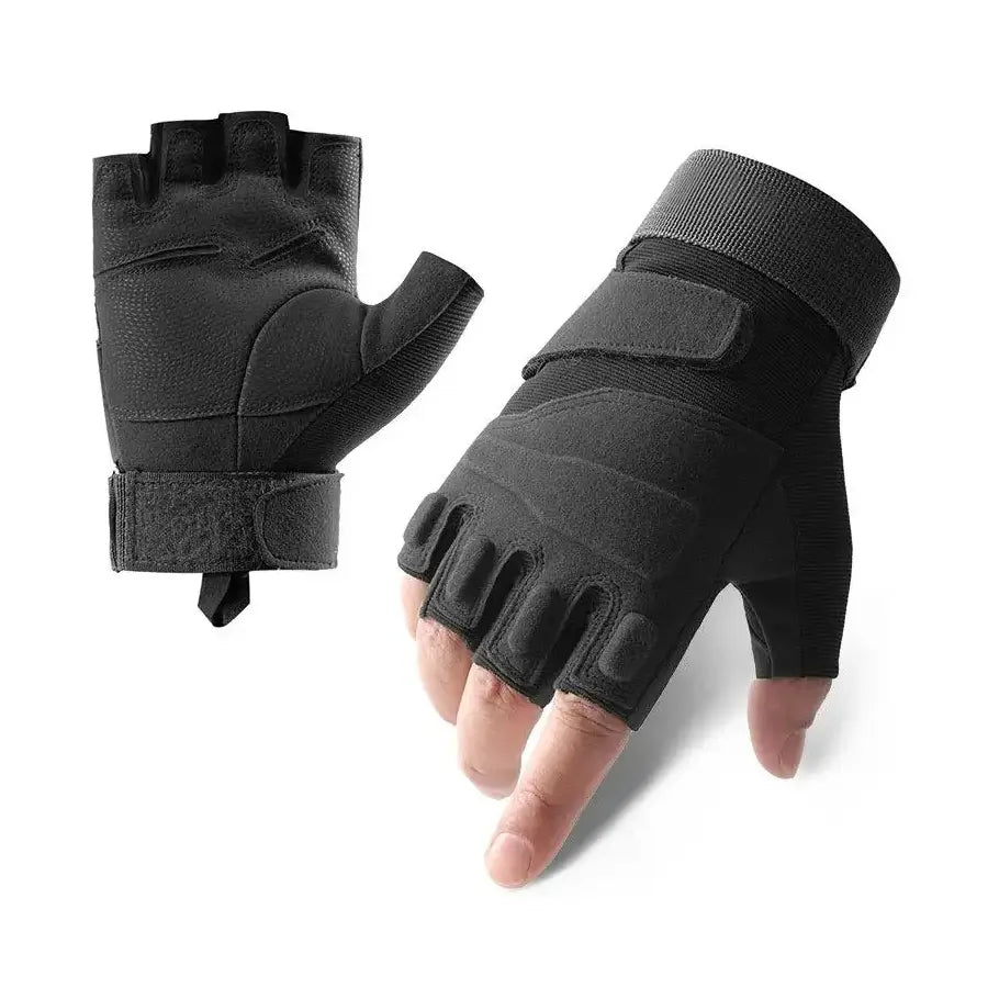 Guante Tactico Medio Dedo AG Negro