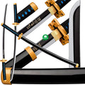 Katana corta negro azul Demon Slayer