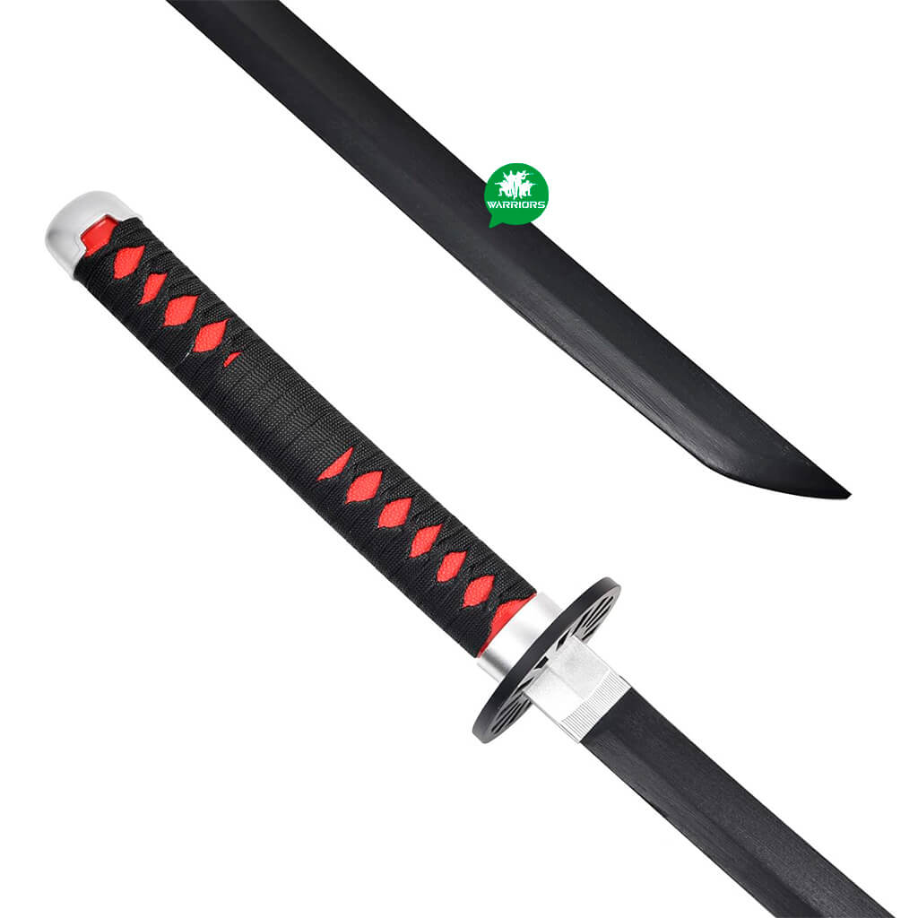 Katana Corta Negro Rojo Demon Slayer