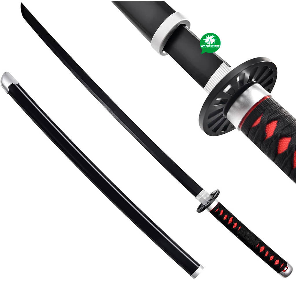 Katana Corta Negro Rojo Demon Slayer