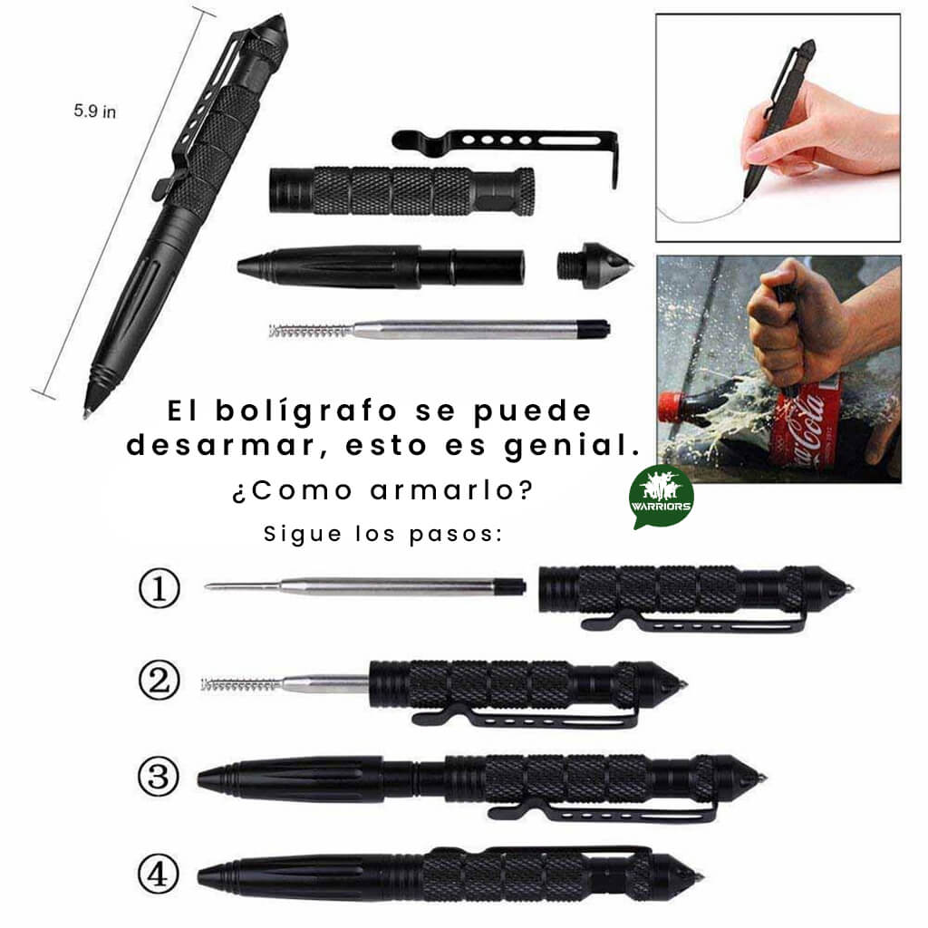 Lapicero Táctico Rompe Vidrio