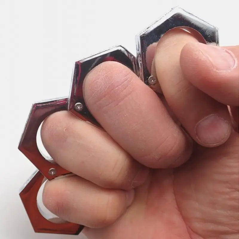 Manopla De Anillos Exagonales