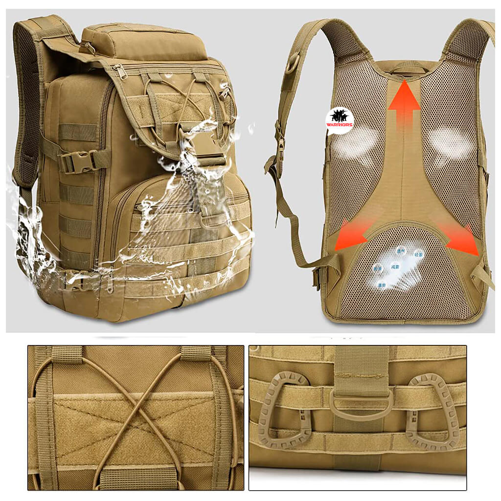 Morral Táctico Casco Solapa 50 Litros