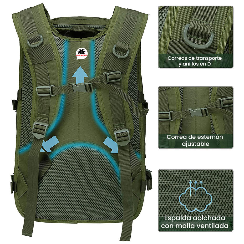 Morral Táctico Casco Solapa 50 Litros