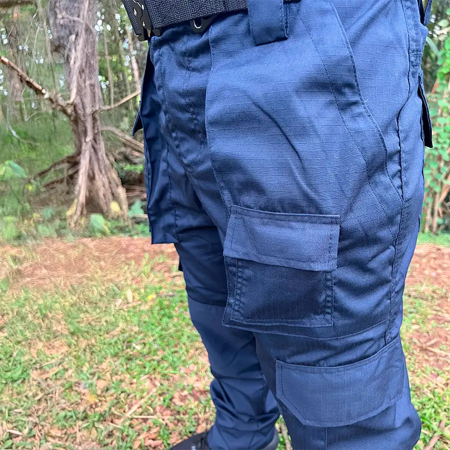 Pantalón Táctico Cargo 8 Bolsillos Azul
