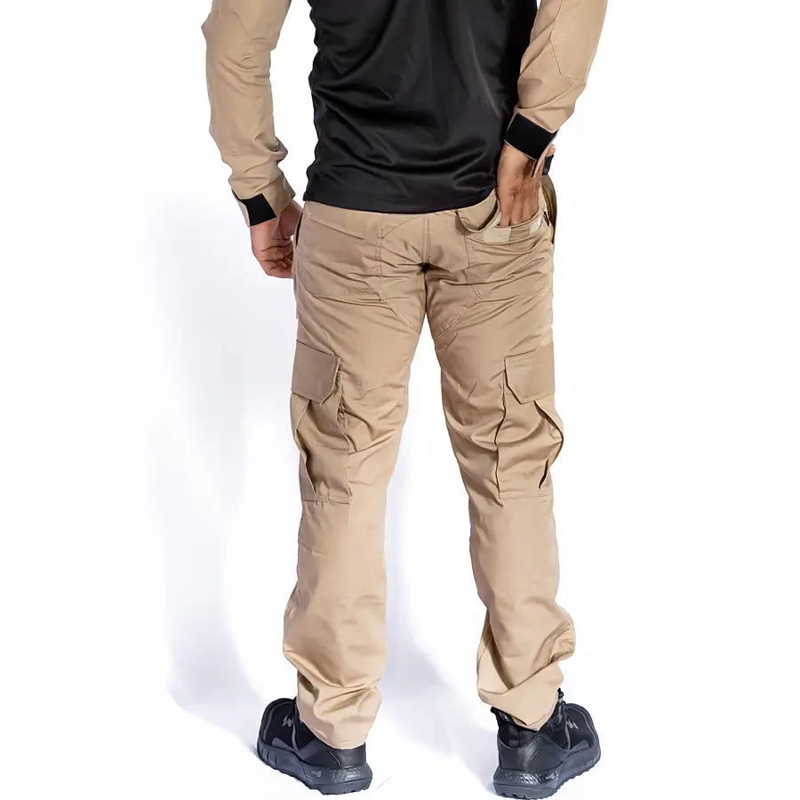 Pantalón Táctico Cargo 8 Bolsillos Beige