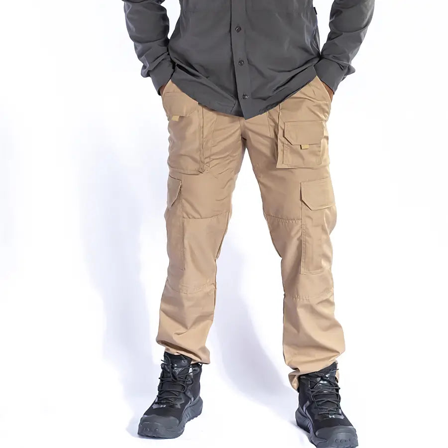 Pantalón Táctico Cargo 8 Bolsillos Beige