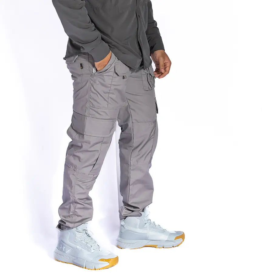 Pantalón Táctico Cargo 8 Bolsillos Gris