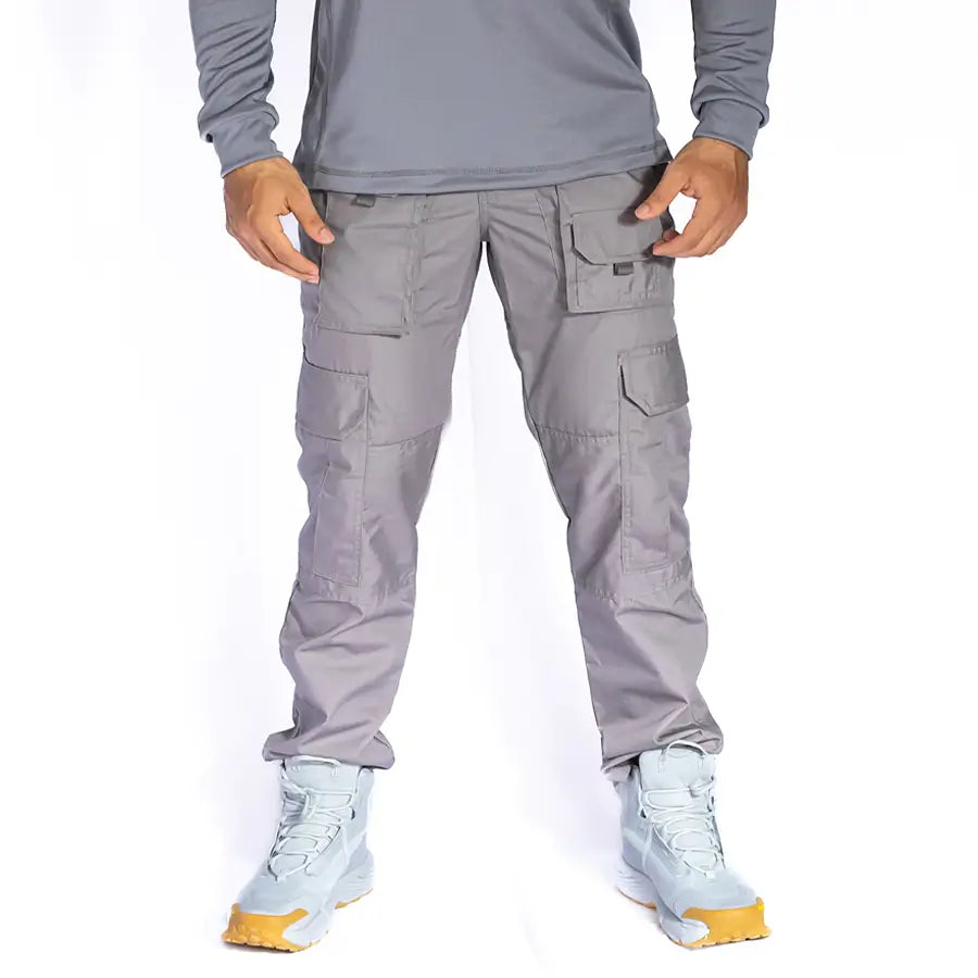 Pantalón Táctico Cargo 8 Bolsillos Gris