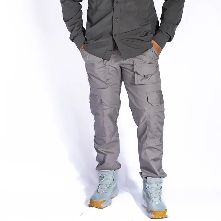 Pantalón Táctico Cargo 8 Bolsillos Gris