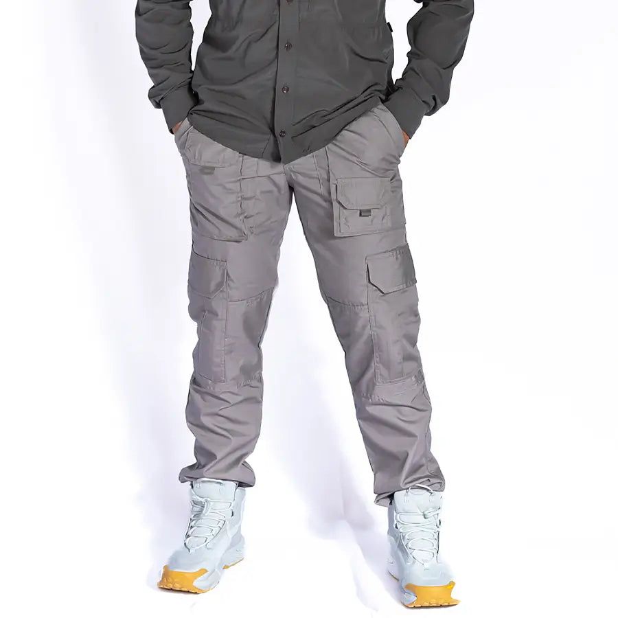 Pantalón Táctico Cargo 8 Bolsillos Gris