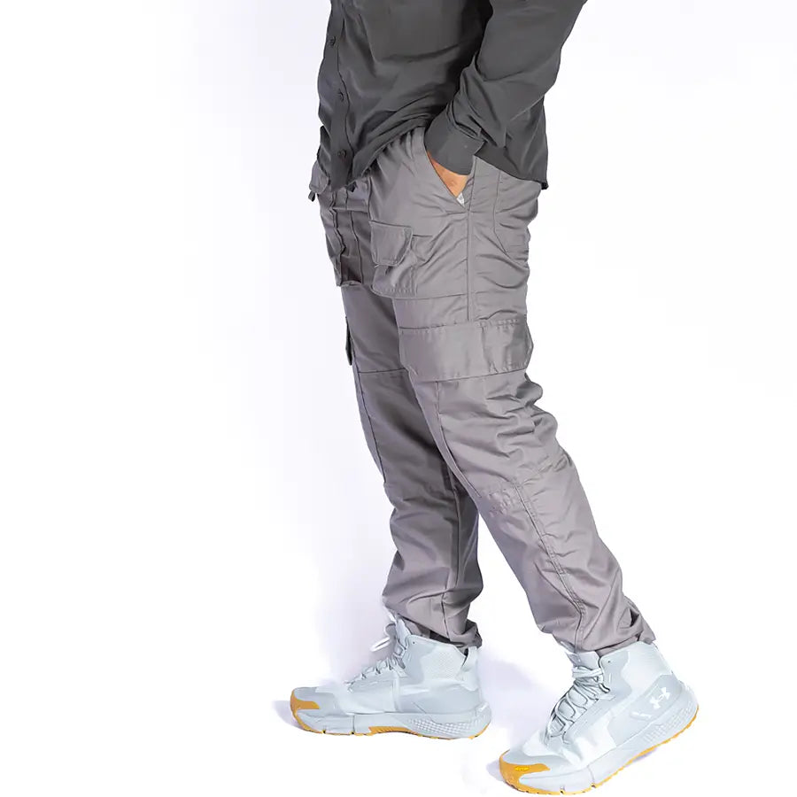 Pantalón Táctico Cargo 8 Bolsillos Gris