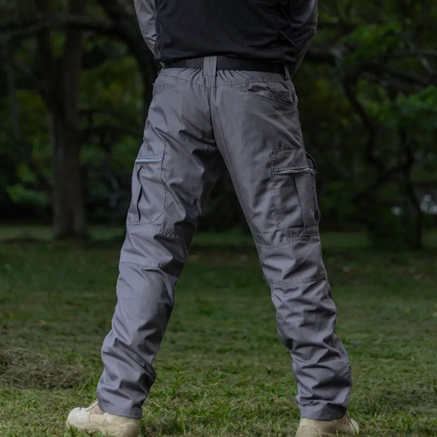 Pantalon Tactico Cargo 10 Bolsillos Gris