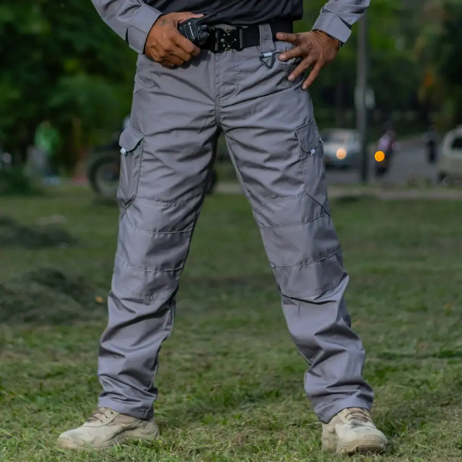 Pantalon Tactico Cargo 10 Bolsillos Gris