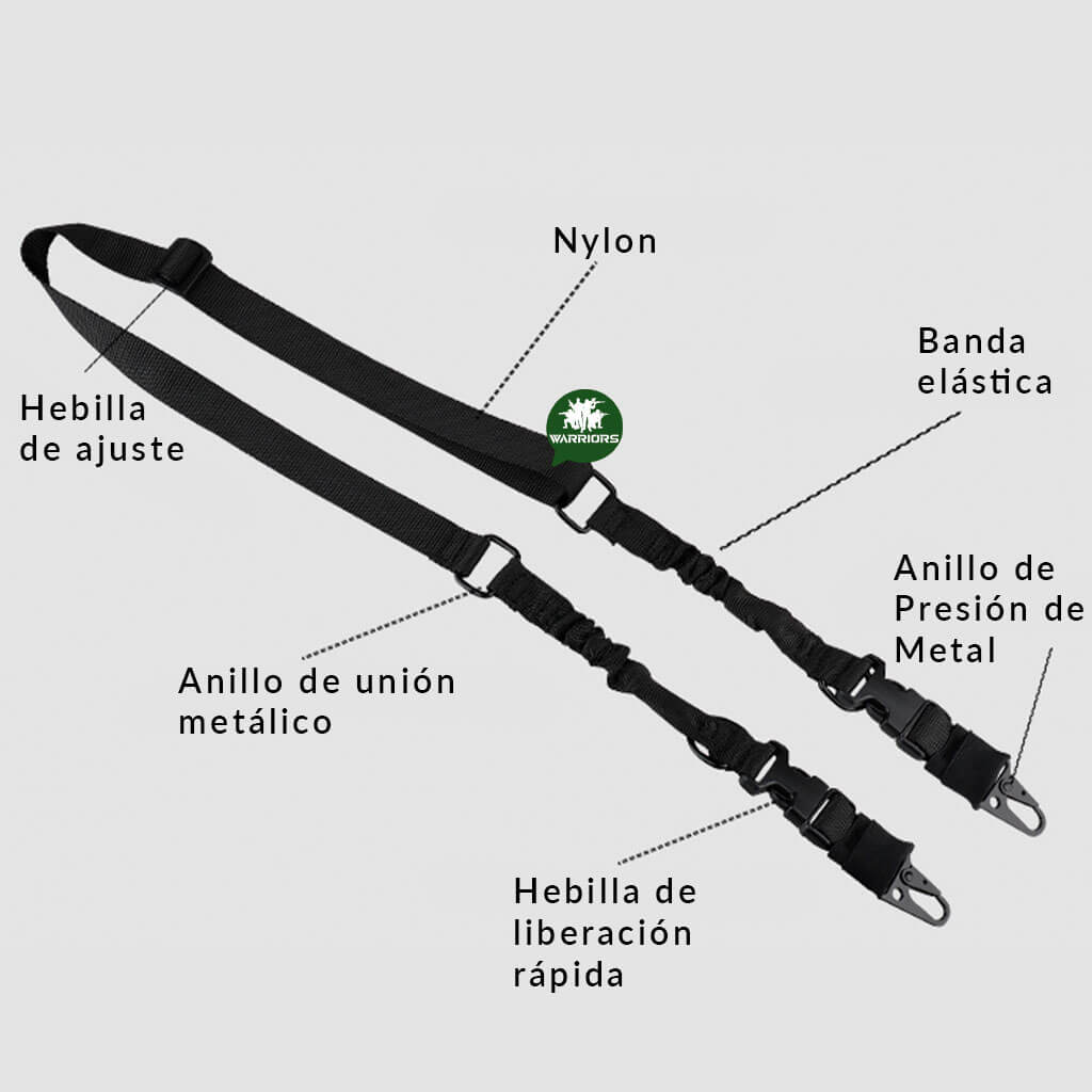 Porta Fusil 2 Puntos Fino Kaki