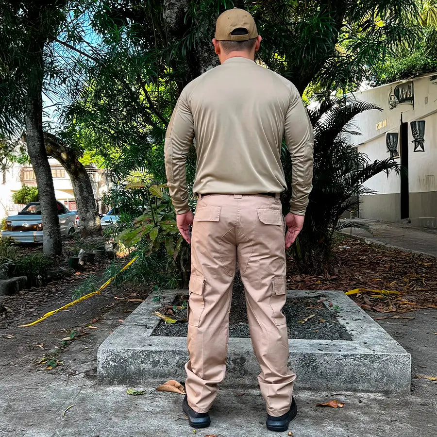 Pantalón Táctico Cargo 8 Bolsillos Beige