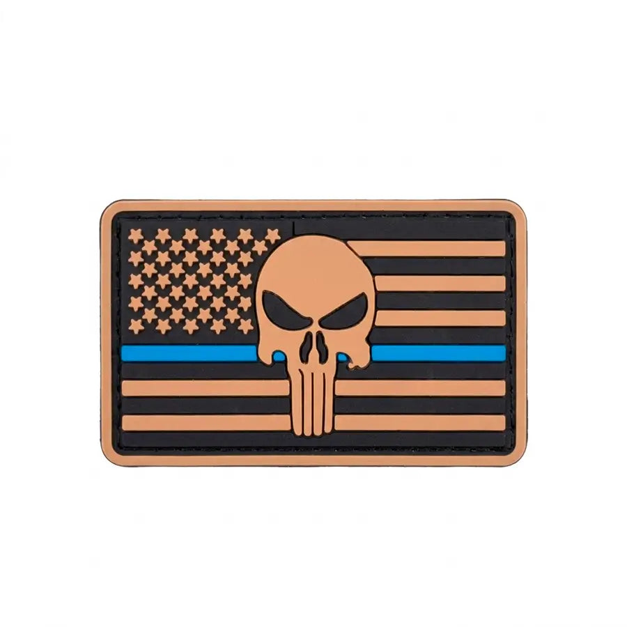 Parche Calavera y Bandera PVC